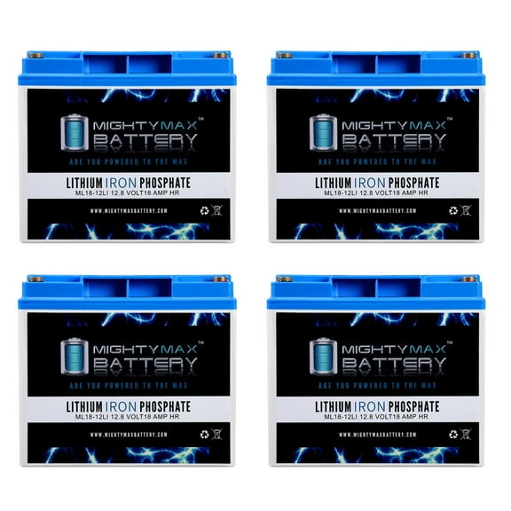 12V 18AH Lithium Replacement Battery Compatible with Vector VEC025MB Start It Jump Starter - 4 Pack
