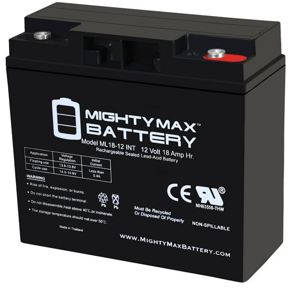 12V 18AH SLA Internal Thread Battery for E-Wheels EW-36 Mobility