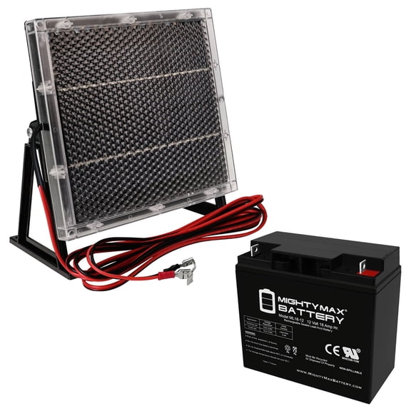 12V 18Ah SLA Replacement Battery Compatible With Norand Balloon pump comp + 12V Solar Panel