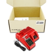 12V 18V Battery Charger Replacement for Milwaukee 12V M12 18V M18 Battery Charger 48-59-1812 48-11-1860 48-11-1850 48-11-1880 48-11-1840 48-11-2420 12V 18V Lith