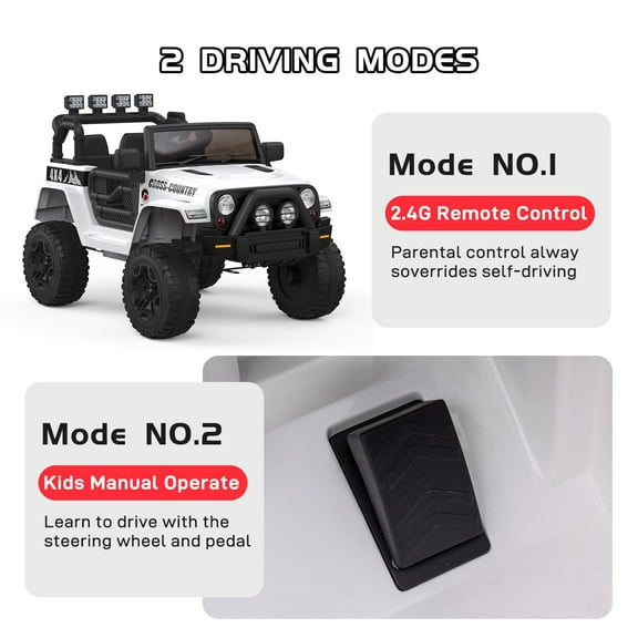 12V 2-Seater Ride-On Truck – Electric Kids Car w/ Remote Control & MP3 Player