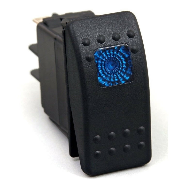 10-Pack Waterproof Rocker Switch – 12V SPST ON-OFF 4-Pin With Blue LED – IP66 – For Boat, Car, ATV, UTV
