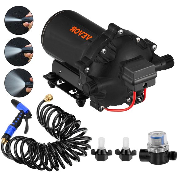12V 20 LPM 70 PSI Washdown Deck Wash Pump Kit for Caravan RV Boat Marine