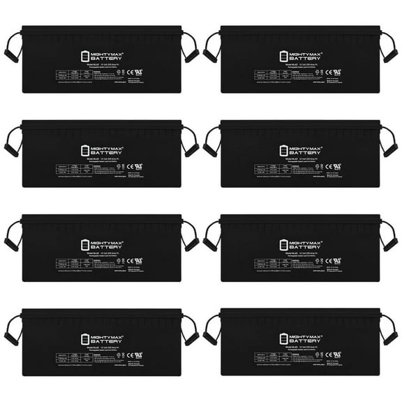 12V 200Ah 4D SLA Battery Replacement for EnerSys NP200-12B - 8 Pack