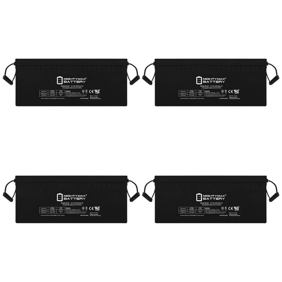 12V 200Ah 4D SLA Battery Replacement for Jerr-Dan Equipment - 4 Pack