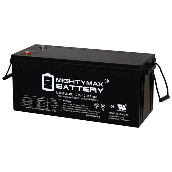 12V 200Ah 4D SLA Replacement SB 4D AGM '12V' 200Ah Power Sport Battery