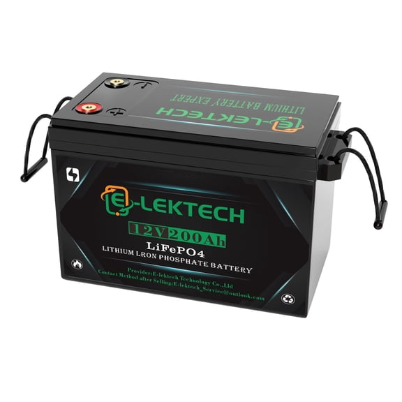12V 200Ah LiFePO4 Lithium Battery, 8000+ Deep Cycles, Built-in 150A BMS, Max. 1920W Power Output, Perfect for Off-Grid, RV, Golf Cart, Solar Power System, Home Backup