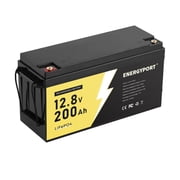 12V 200Ah LiFePO4 Lithium Battery Built-in 200A BMS Up to 15000+ Deep Cycle 2560Wh Low Temp Protection Rechargeable Lithium Batteries for RV Camping Boat Solar Energy Storage Off-Grid