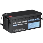 12V 200Ah LiFePO4 Battery, Built-in 200A BMS, 15000+ Deep Cycles, for RV, Solar, Marine, Off-Grid Energy Storage