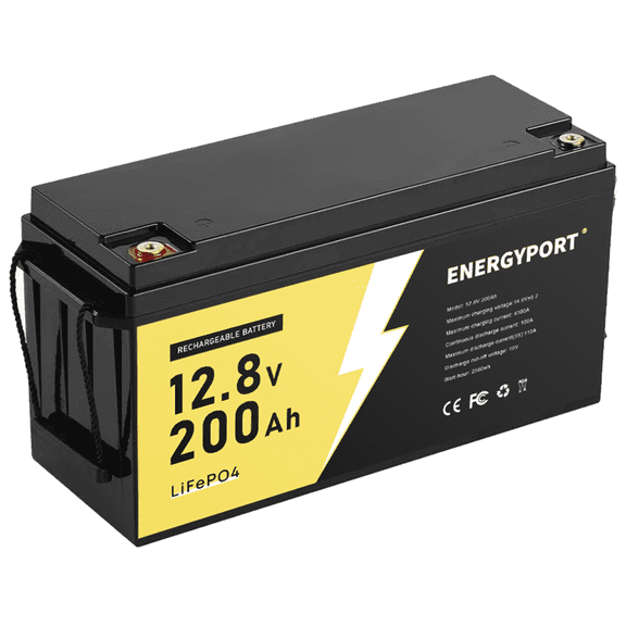 12V 200Ah Lifepo4 Battery with Bluetooth, Built-in 200A Smart BMS, Low-Temp Protection, 5000+ Deep Cycle Grade A Lithium Cells for RV Travel, Trolling Motor, Marine,Boat,Solar Panel,Camping