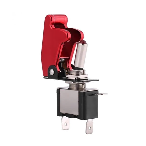 12V 20A Racing Car Red Cover Light SPST Toggle Rocker Ignition Switch Control On/Off Car Styling
