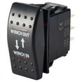 thumbnail image 1 of 12V 20A Winch In Winch Out ON-OFF-ON Rocker Switch 7 Pin LED RED, 1 of 8