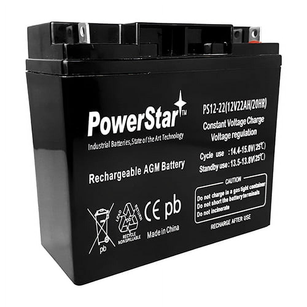12V 20AH Sealed Lead Acid (SLA) Battery - T3 Terminals by PowerStar
