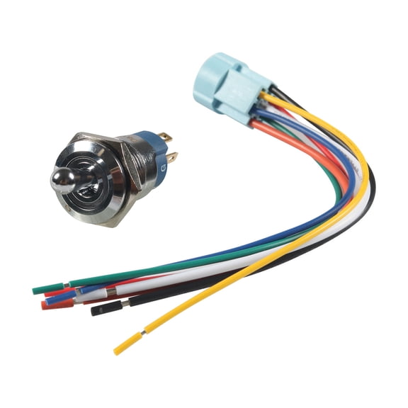 12V 20Amp Latching Push Button Switches Waterproof ON Offs Switches 16mm Push Button Switches Prewired for Marine Boats