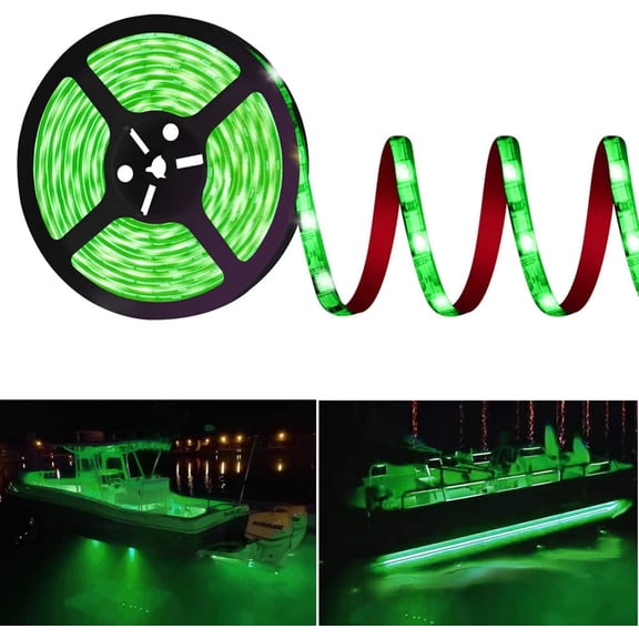 12V 20FT Led Strip Lights, Waterproof Boat Interior Light, Boats Deck Light, Night Fishing Lighting with Extension Cable for Boats