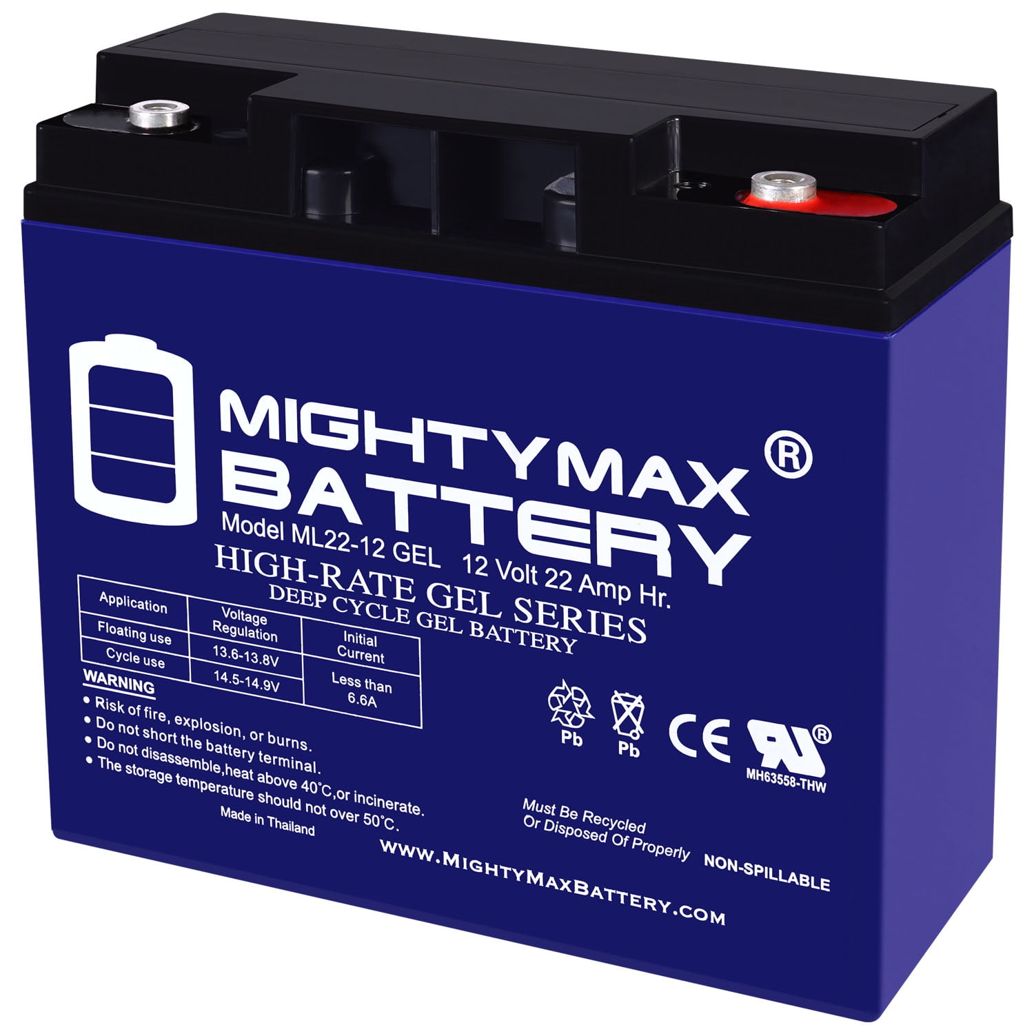 Mighty Max 12V 7.2AH SLA Battery 2-Pack - For Electric Trolling Motors, Rechargeable AGM Battery