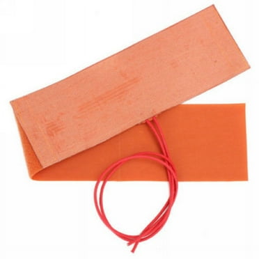 12V 240W Element Silicone Bottle Heater Flexible Heating Pad Mat Orange 10X30cm