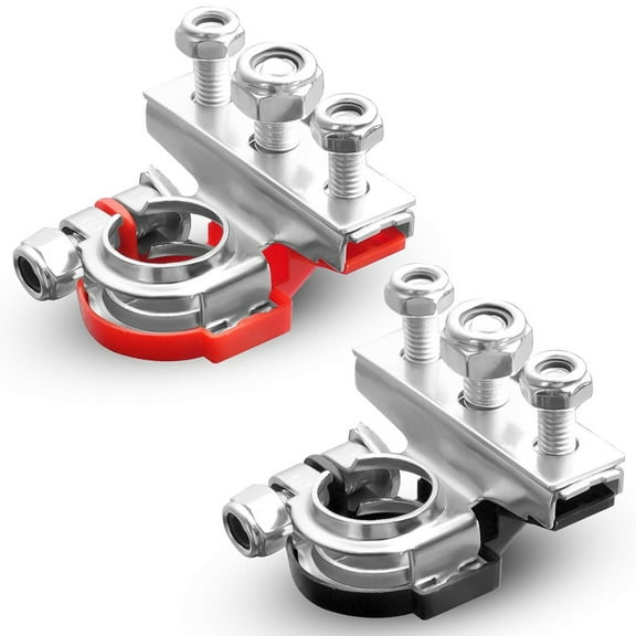 12V - 24V 1Pair 3-Way Battery Pole Clamp Quick Connector M8 for Car Boat Caravan Fangkenuo