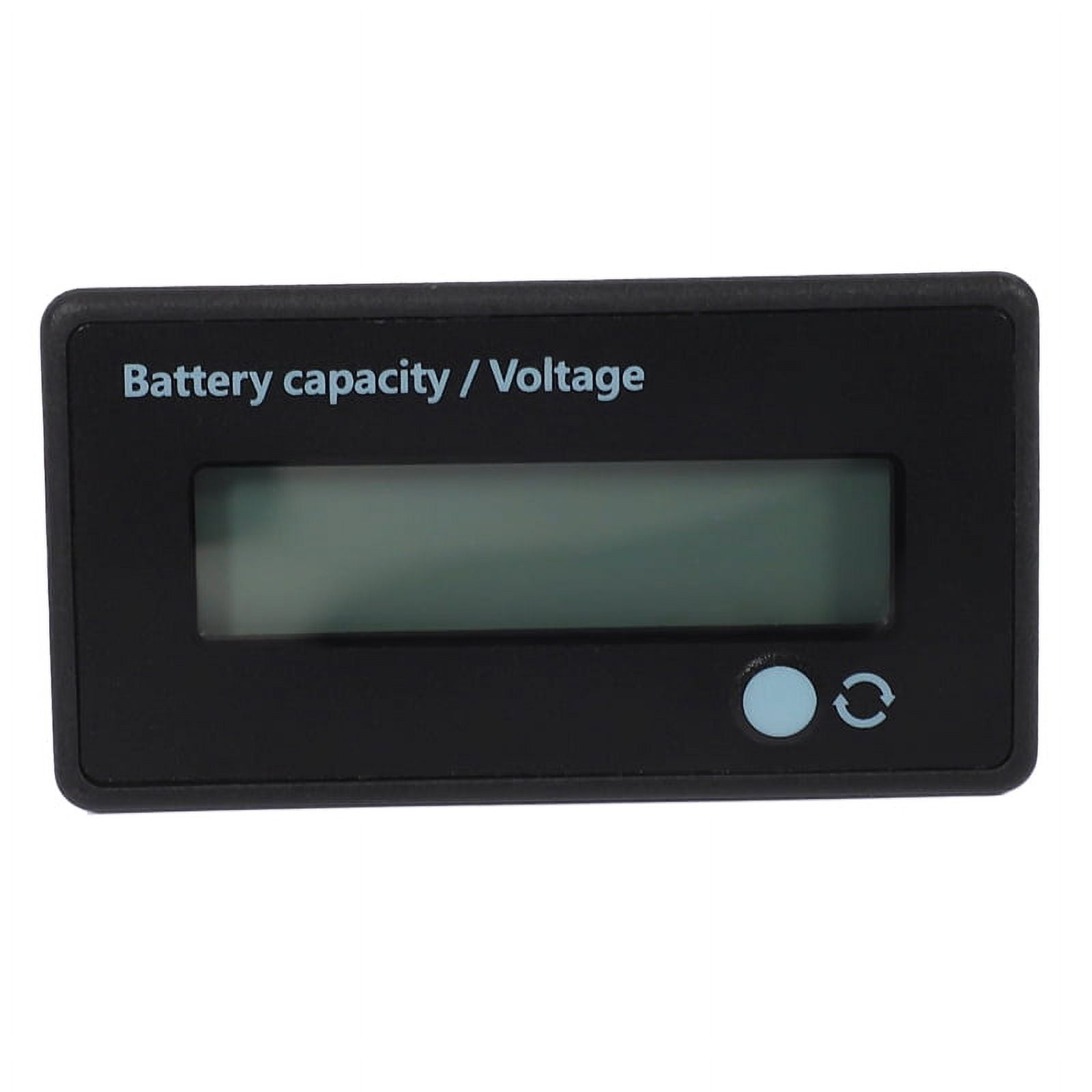 12V 24V 36V 48V Battery Meter, Battery Capacity Voltage Indicator, Lead-Acid & Lithium Ion Battery Charge Discharge Monitor, for Motorcycle Car