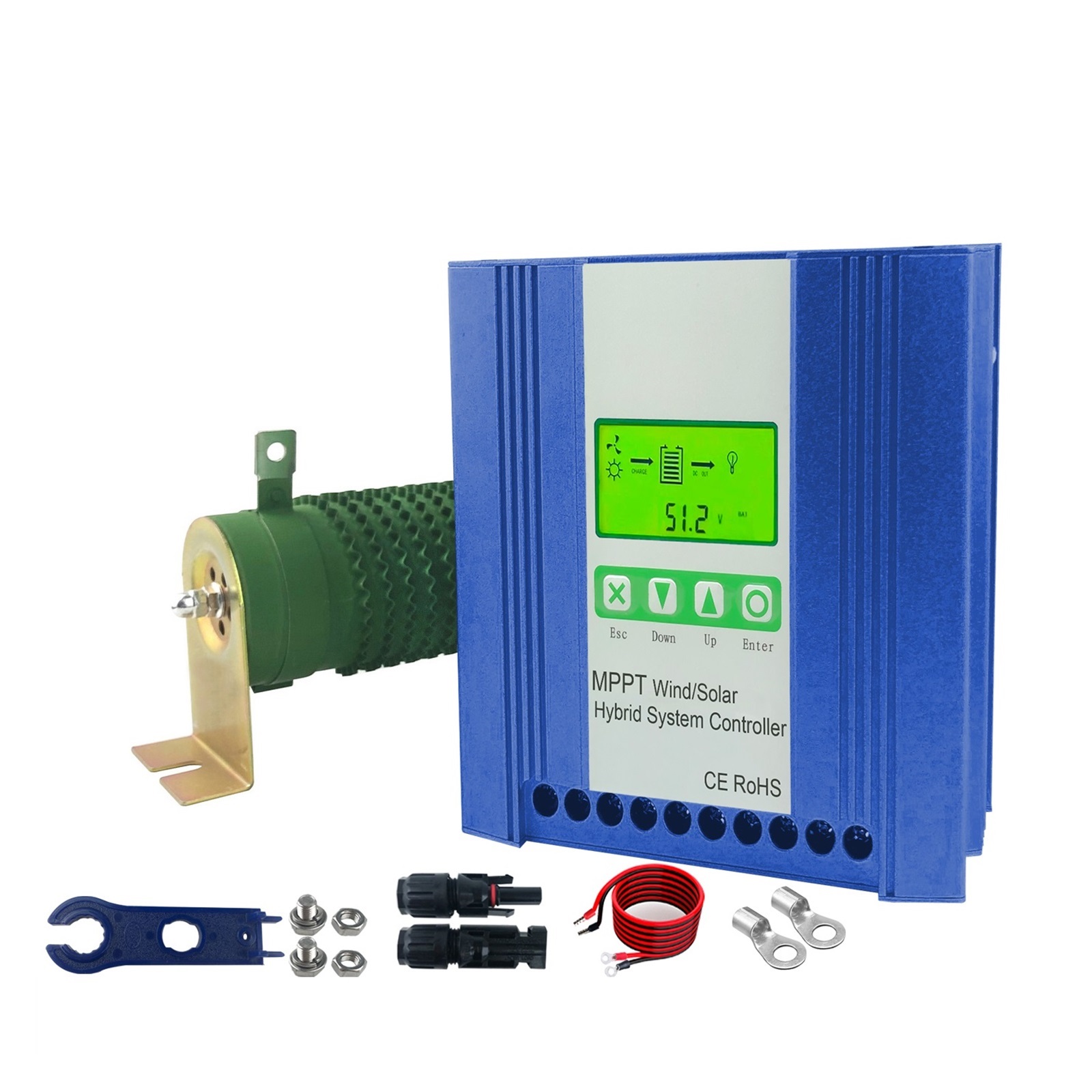 12V/24V 20A Waterproof Solar Charge Controller With IR Remote - For Lithium, LiFePO4, Lead-Acid Batteries, IP68 Rated