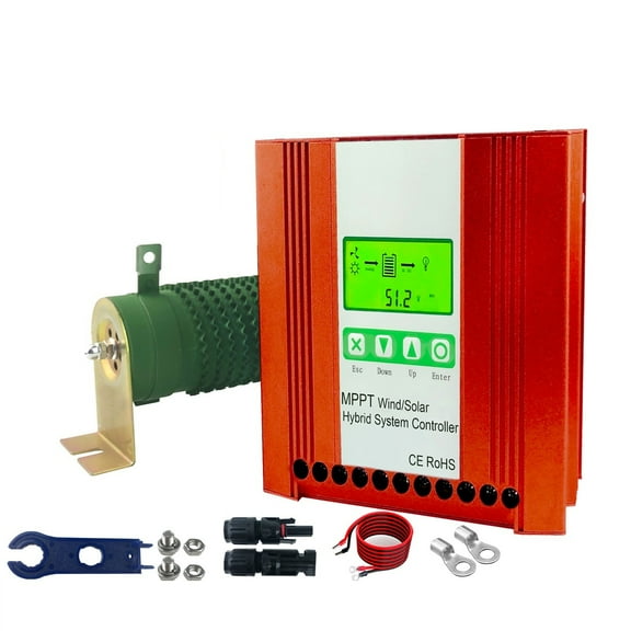 12V 24V 48V 4000W Hybrid Wind Solar Charge Controller MPPT Wind Generator Solar System For Lifepo4 Lithium Lead Acid Battery ,Multiple Protection Functions