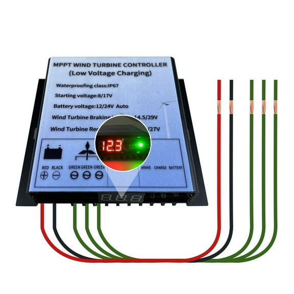 12V 24V 48V 600W 800W MPPT Wind nerator Controller Low Volat Charging Booster Controller LED Volta Screen ,High-Efficiency - 800W_48V