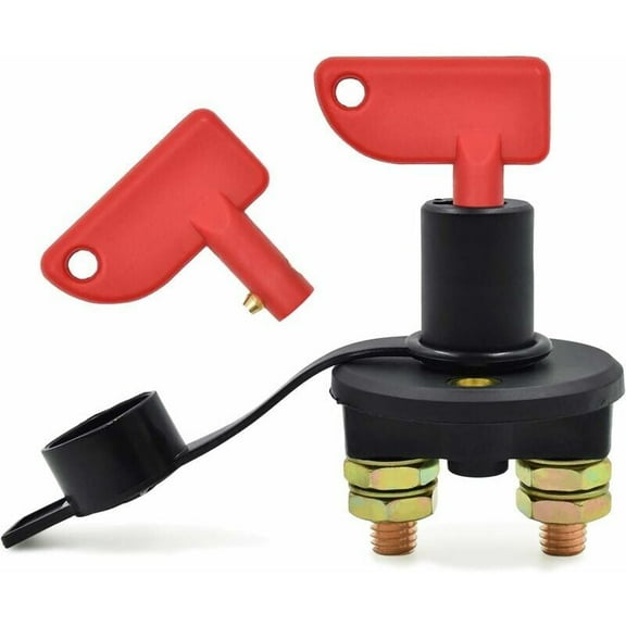 12V/24V 500A Battery Isolator Switch for Cars, Trucks, Boats Emergency Cut Off Compatible with Most Vehicles
