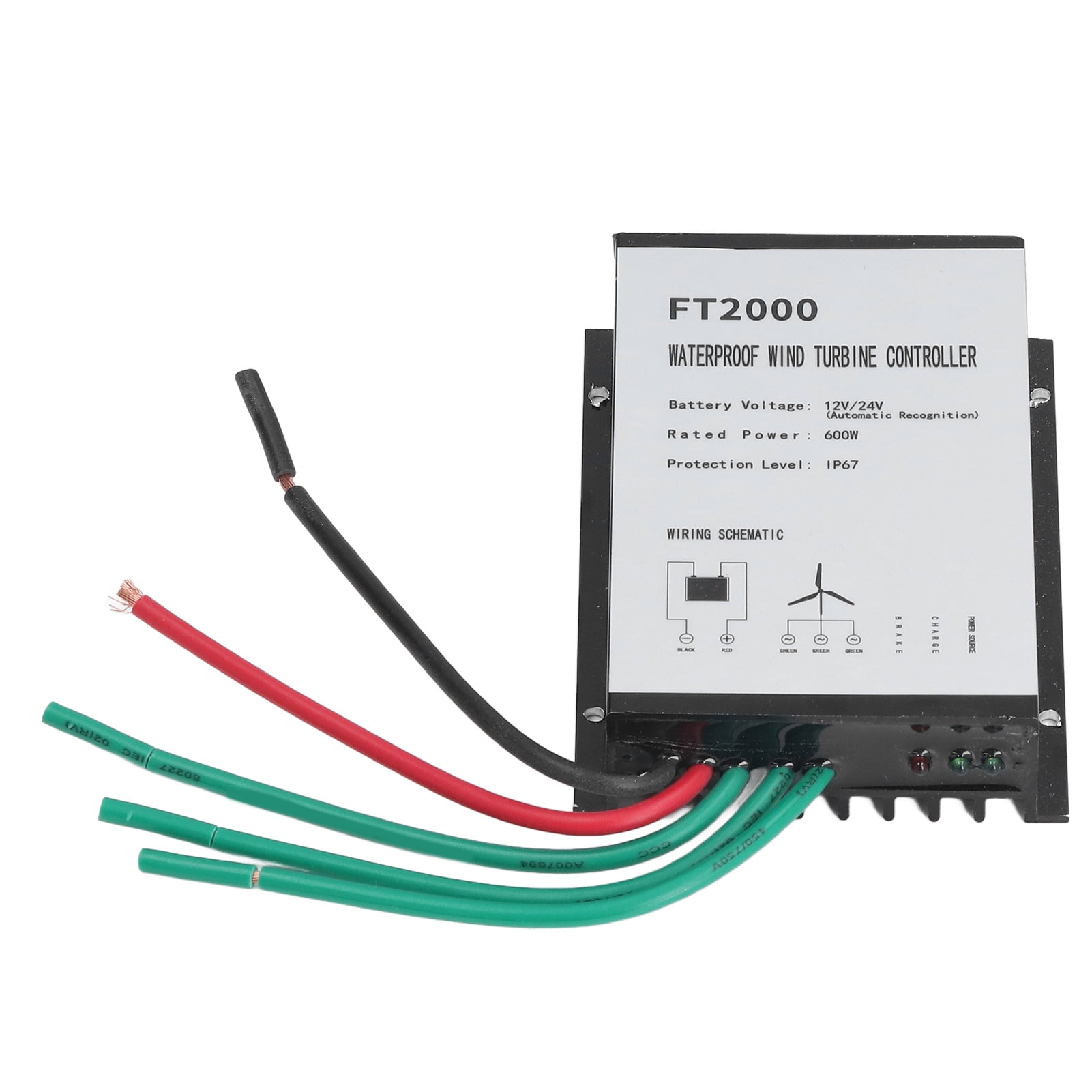 12V 24V 600W Wind Charge Controller IP67 Waterproof FT2000 Automatic