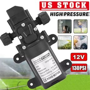 12V/24V Automatic Fresh Water Pressure Diaphragm Pump 130PSI for Boat/Marine/RV