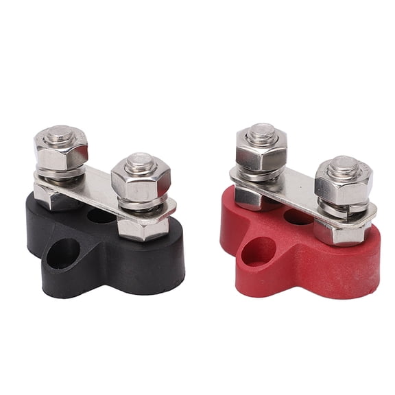 12V/24V Battery Terminal Block Set, M8 Positive Negative Post Connector For Car/Boat