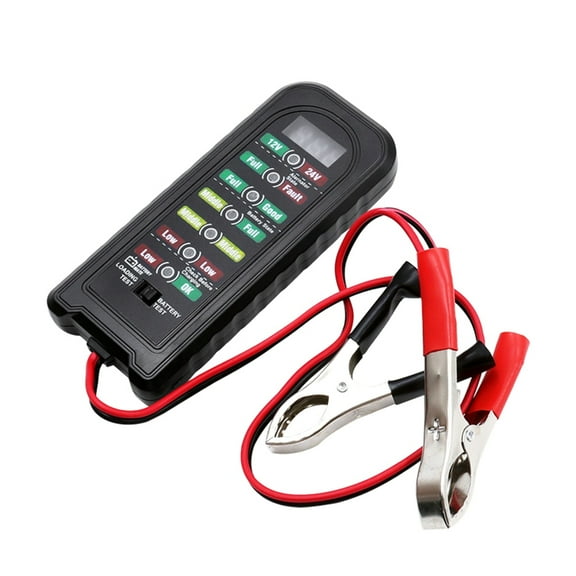 12V 24V Battery Tester Fault Detector Alternator Diagnostic Tool Battery Checker