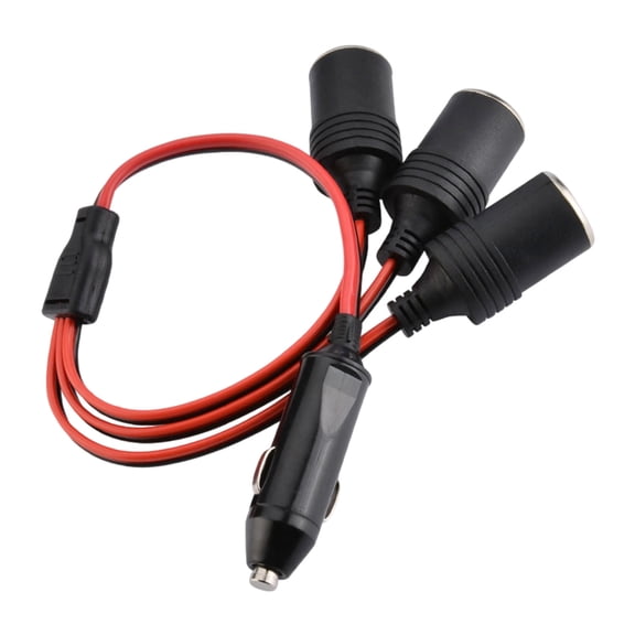 12V/24V Car Cigarettes Lighter Splitter 1 to 3 Socket Plug Adapter 120W Builtin Overcurrent Protection