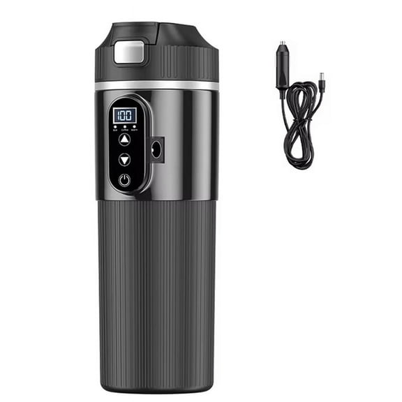 12V 24V Car Electric Heated Cup 500ml Smart Temperature Control Stainless Steel Touch Screen Insulated Cup