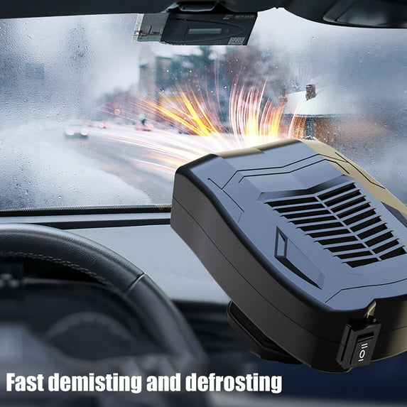 12V 24V Car Heater Fan Defroster, Portable Windshield Defogging Warmer Cooling Dual Use, Cigarette Lighter Plug Heater, Winter Vehicle Interior Fast Heating Device