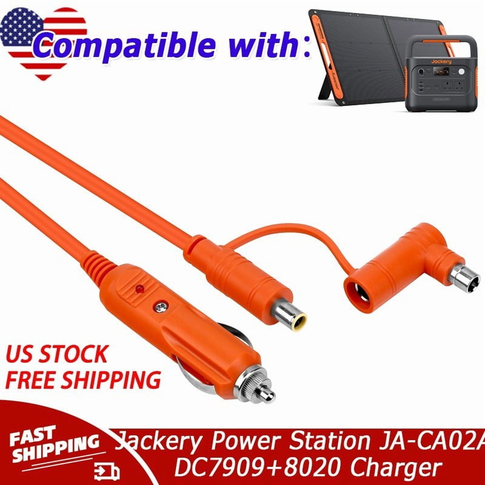 12V/24V Cigarette Lighter Charger Compatible with Jackery Power Station  DC7909+8020 JA-CA02A
