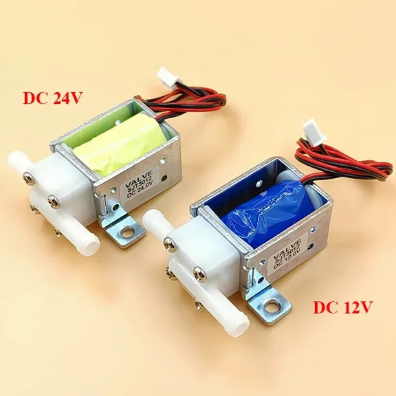 12V/24V DC 2-Way Small Normally Closed Electric Solenoid Valve Mini Water Air Flow Control On/Off Switch  Watering Systems