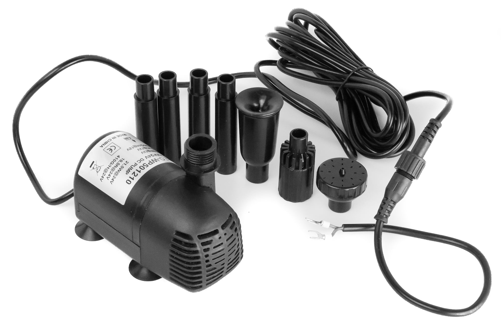 AEO 12V - 24V DC Brushless Submersible Water Pump, 410GPH, for Solar Fountain, Fish Pond, and Aquarium