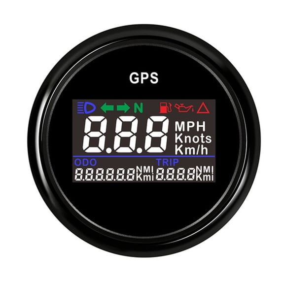 12V 24V Digital GPS Speedometer 52mm Odometer VA Display For Boat Yacht Motorcycle Car With Alarm