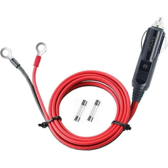 12V 24V Heavy Duty 16AWG 1 Meter 3.28 Feet 15A 20A Male Plug Cigarette Lighter Adapter Power Supply Cable For Car inverter,Air pump,electric cup