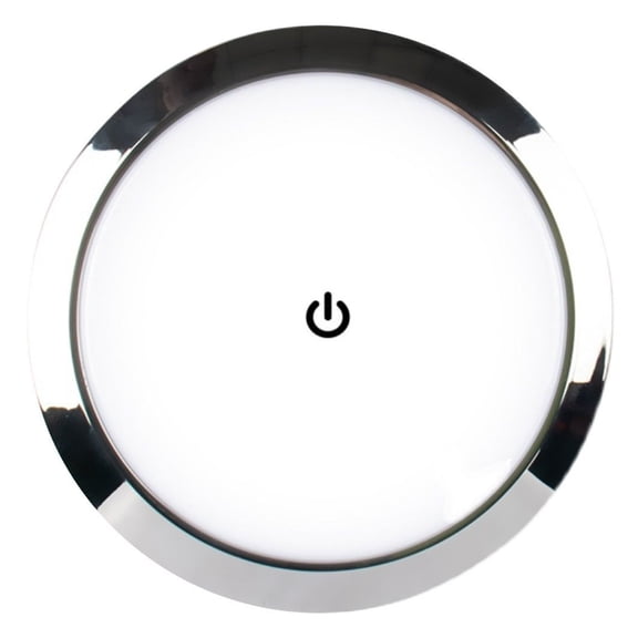 12V/24V LED Touch Lamp RV Ultra-thin Round Dome Light Ceiling Lamp Reading Light For Caravan Boat Yacht Camping Car ,Easy Installation