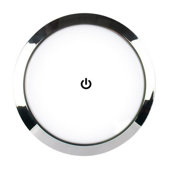 12V/24V LED Touch Lamp RV Ultra-thin Round Dome Light Ceiling Lamp Reading Light For Caravan Boat Yacht Camping Car ,Easy Installation