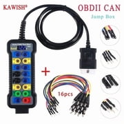 12V/24V OBD2 Junction Box - 16-Pin CAN Bus Test Tool with LCD, Automatic OBDII Protocol Detector for ECU & OBDII Communication Detection