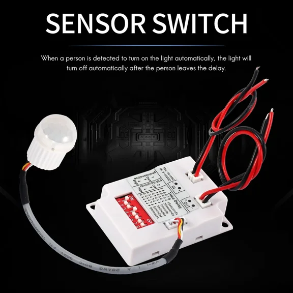 12V 24V PIR Motion Sensor Switch IR Infrared Human Induction Time Delay Relay Switch Corridor LED L
