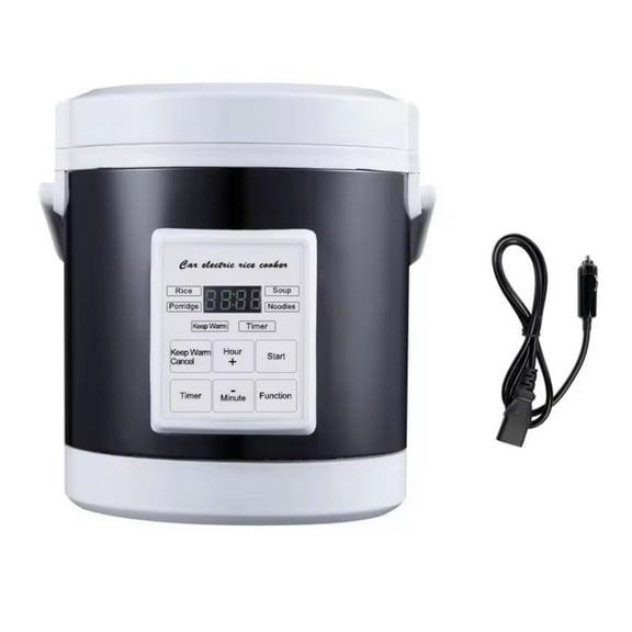 12V/24V Portable Car Rice Cooker Metal Texture Suitable for Home and Travel Use