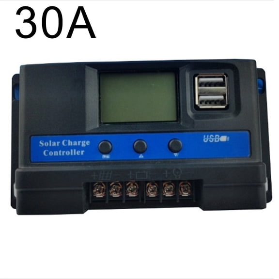 12V/24V Pwm-Controller 10/20/30A Automatic Generation & Discharge For Solar System 2-Usb 5V Solar Panel Charging Lcd Display