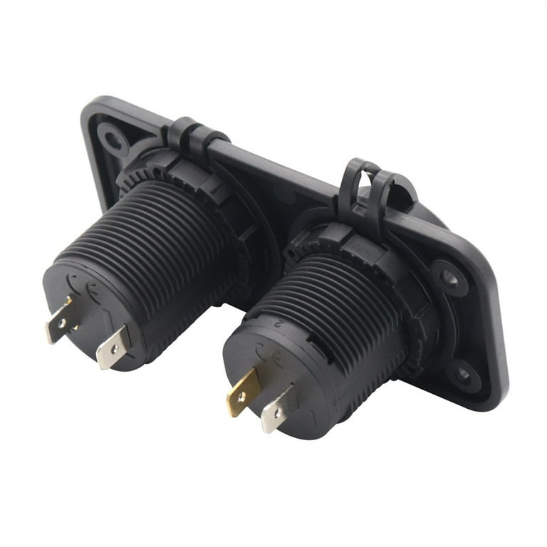 12V/24V QC 3.0 & TYPE-C Dual USB Charger Car Cigarette Lighter Socket Plug  Panel