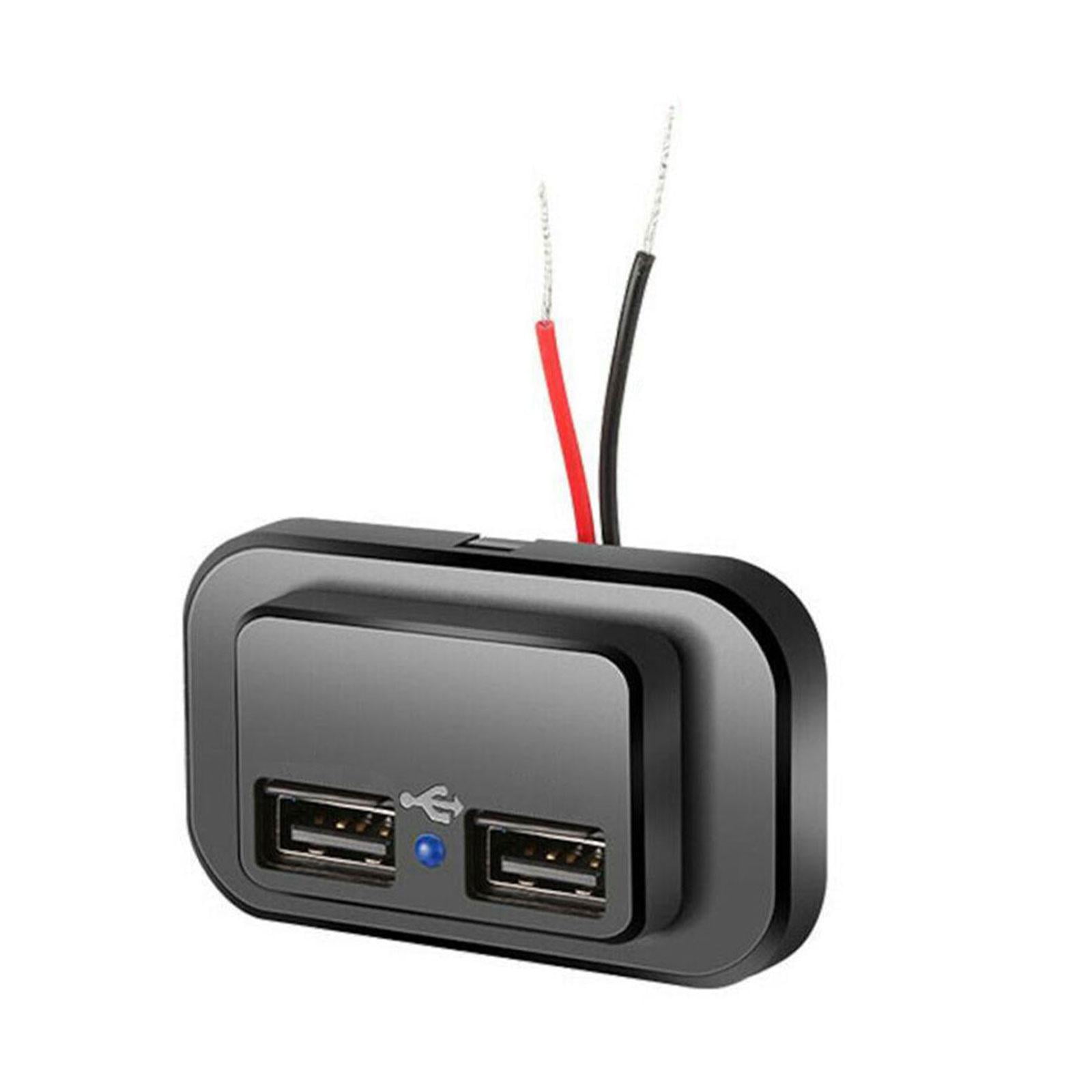 USB Ladeadapter 12V/24V 2 X 5V 2.1A zur Installation / Blau