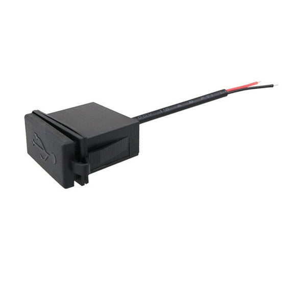 12V/24V Single USB Car Charger Socket, 5V 2.4A Square Power Adapter for Car, Boat, RV, Motorcycle