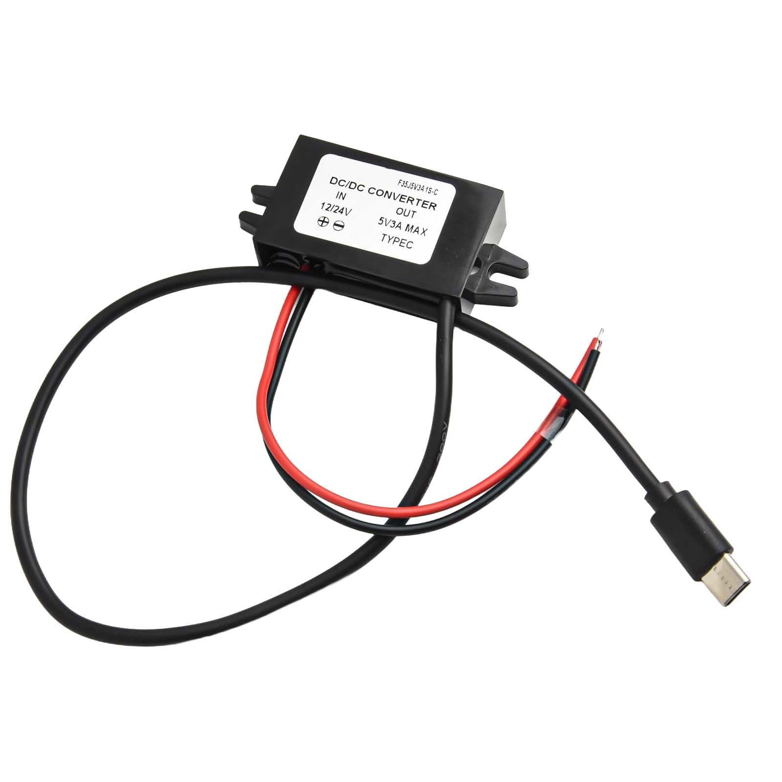 12V/24V To 5V USB C 5A 25W DC Converter Step-down Module Power Charging ...