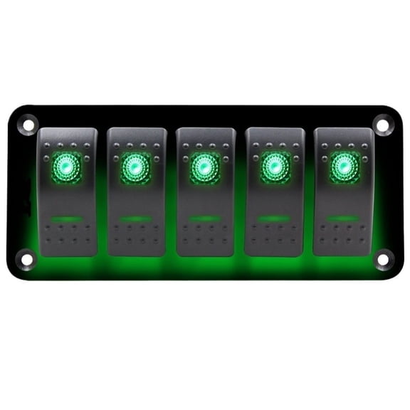 12V 24V Toggle Switch Control Panel 4/5 For Auto Car Marine ATV UTV LED Light IP65 Waterproof Red/Green